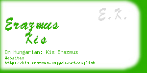 erazmus kis business card